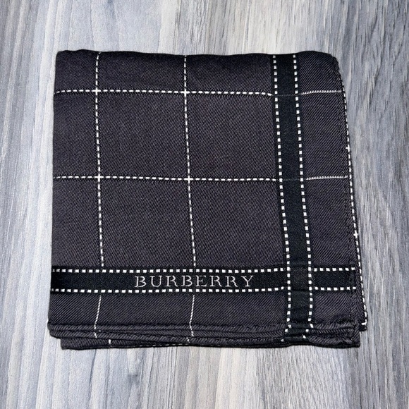 Burberry Black Checkered Handkerchief Scarf - Picture 1 of 7